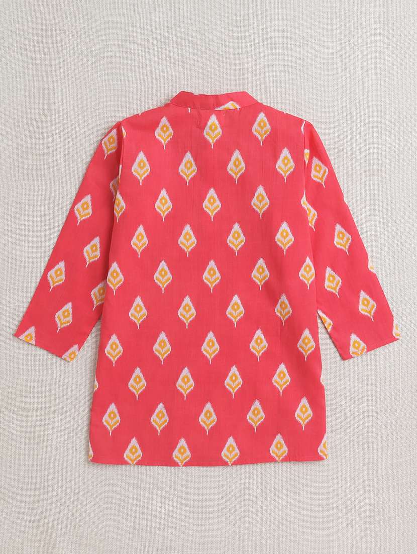 kids red cotton kurta sets kurtas & kurta set - 22458168 -  Standard Image - 2