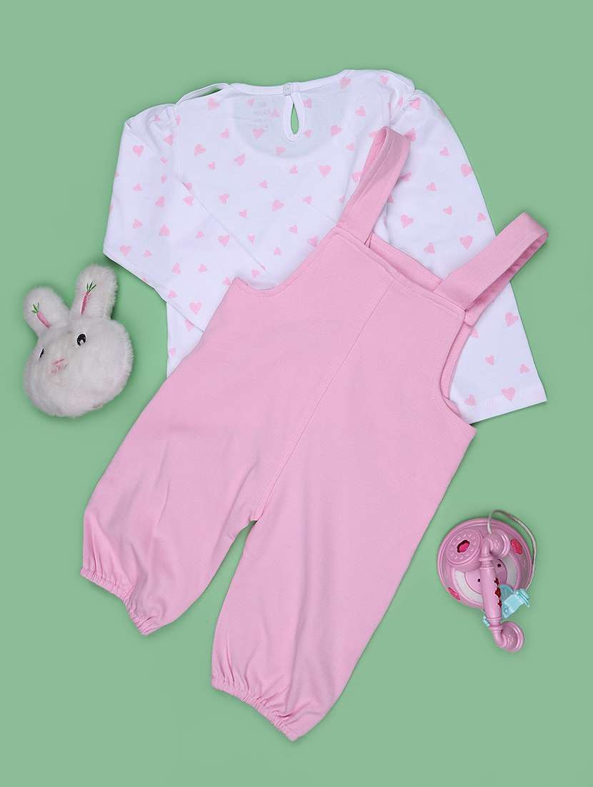 Kids Printed Long Sleeves Top And Dungaree Set - 22458382 -  Standard Image - 2