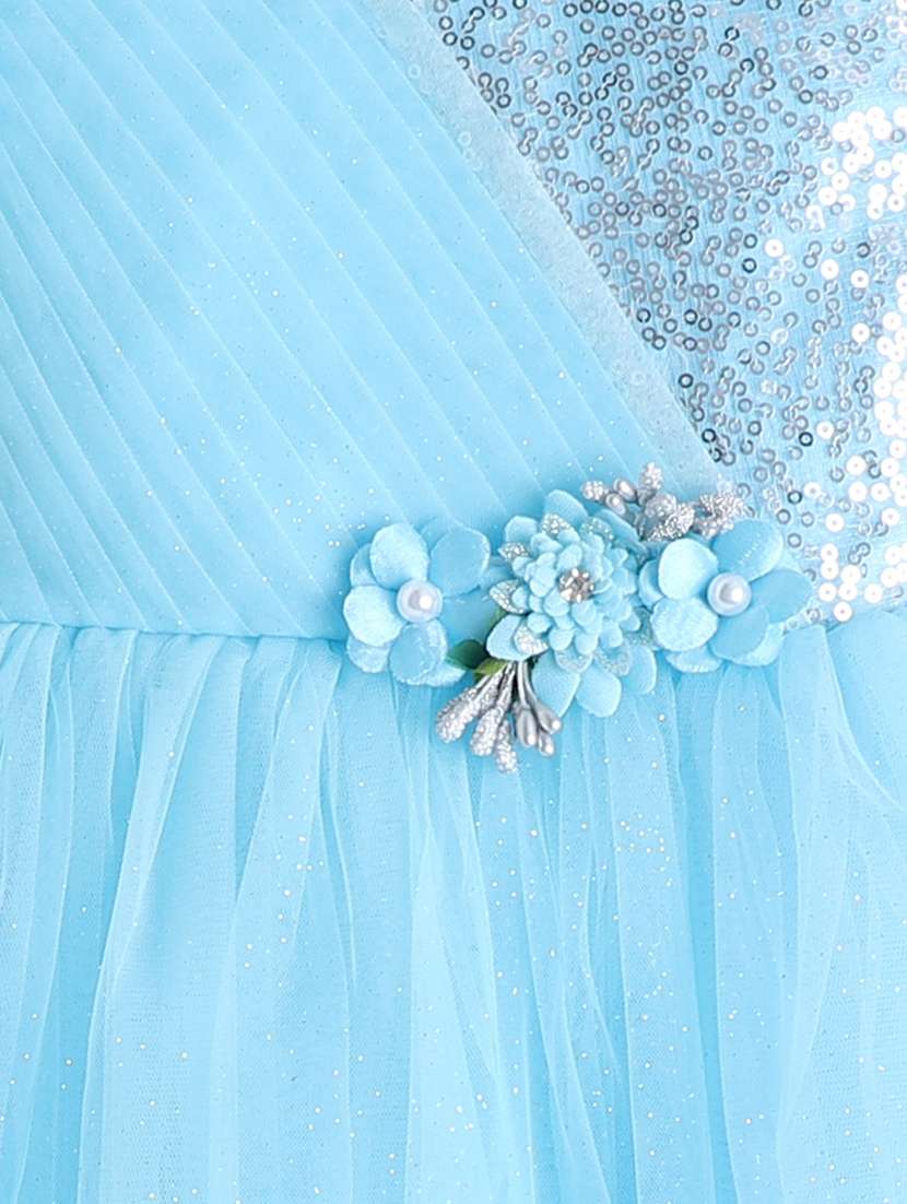 girls light blue polyester null kurtas & kurta set - 22458663 -  Standard Image - 2