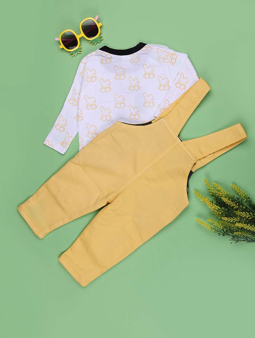 Kids Printed Long Sleeves Dungaree Set - 22459508 -  Standard Image - 2