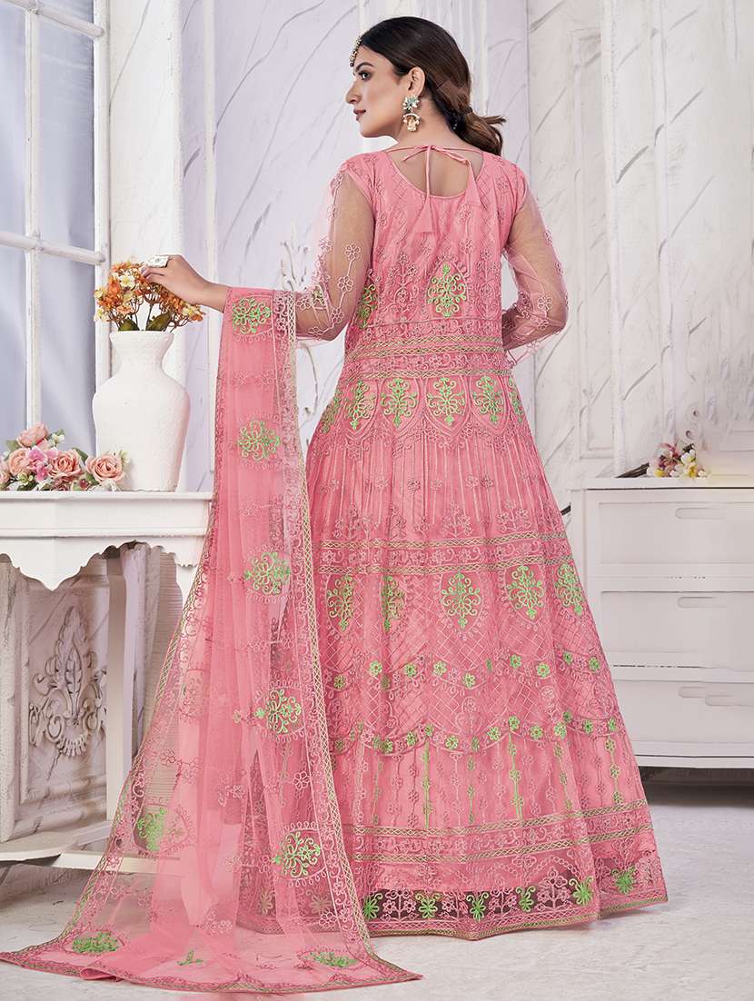 women solid with work semi stitched suit set - 22459933 -  Standard Image - 2