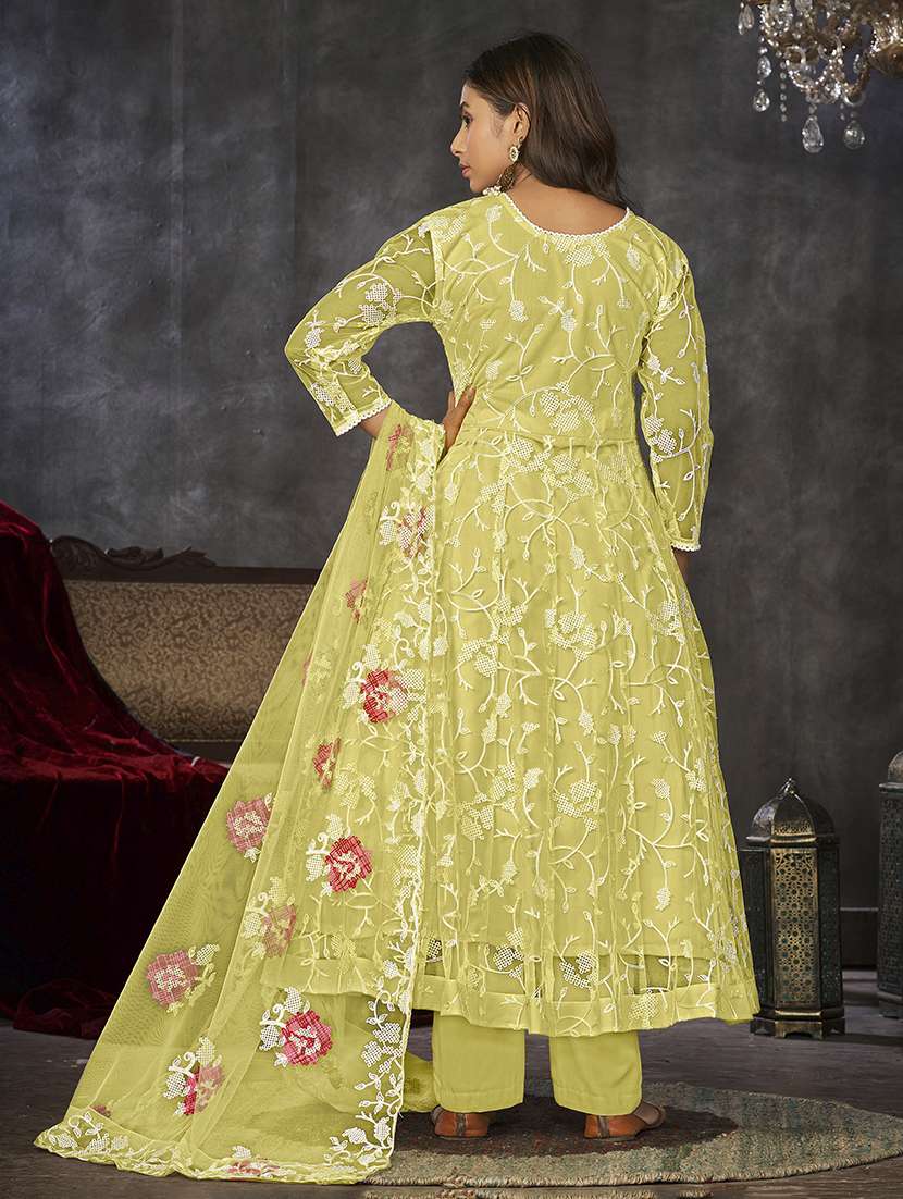 women solid with work semi stitched suit set - 22459947 -  Standard Image - 2