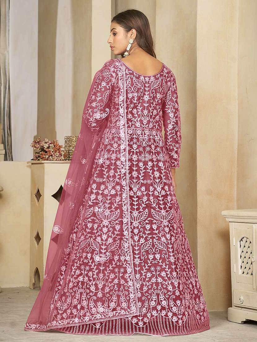 women solid with work semi stitched suit set - 22459959 -  Standard Image - 2