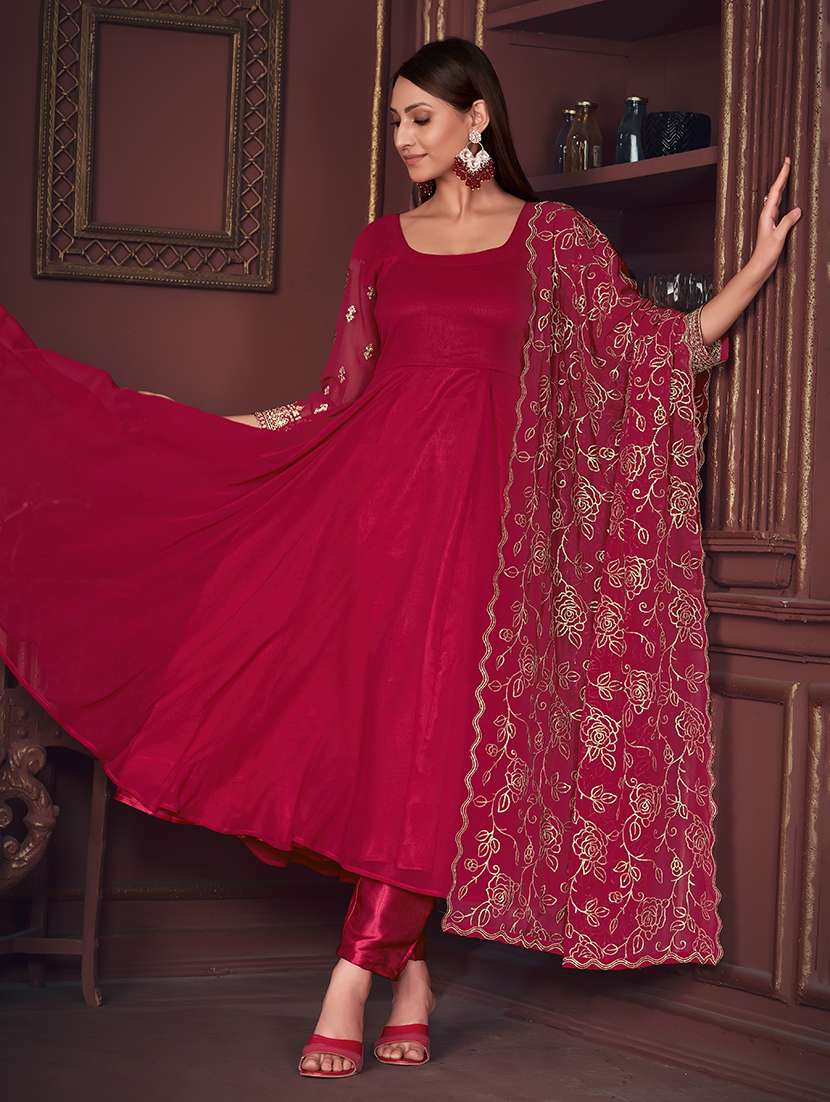 women solid with work unstitched suit - 22459990 -  Standard Image - 2