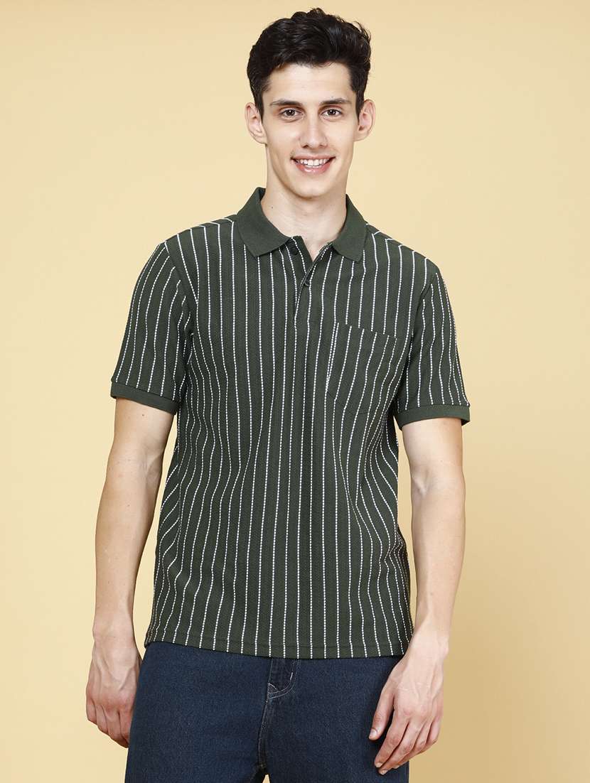 men self design short sleeves regular fit polo t-shirt - 22460206 -  Standard Image - 2