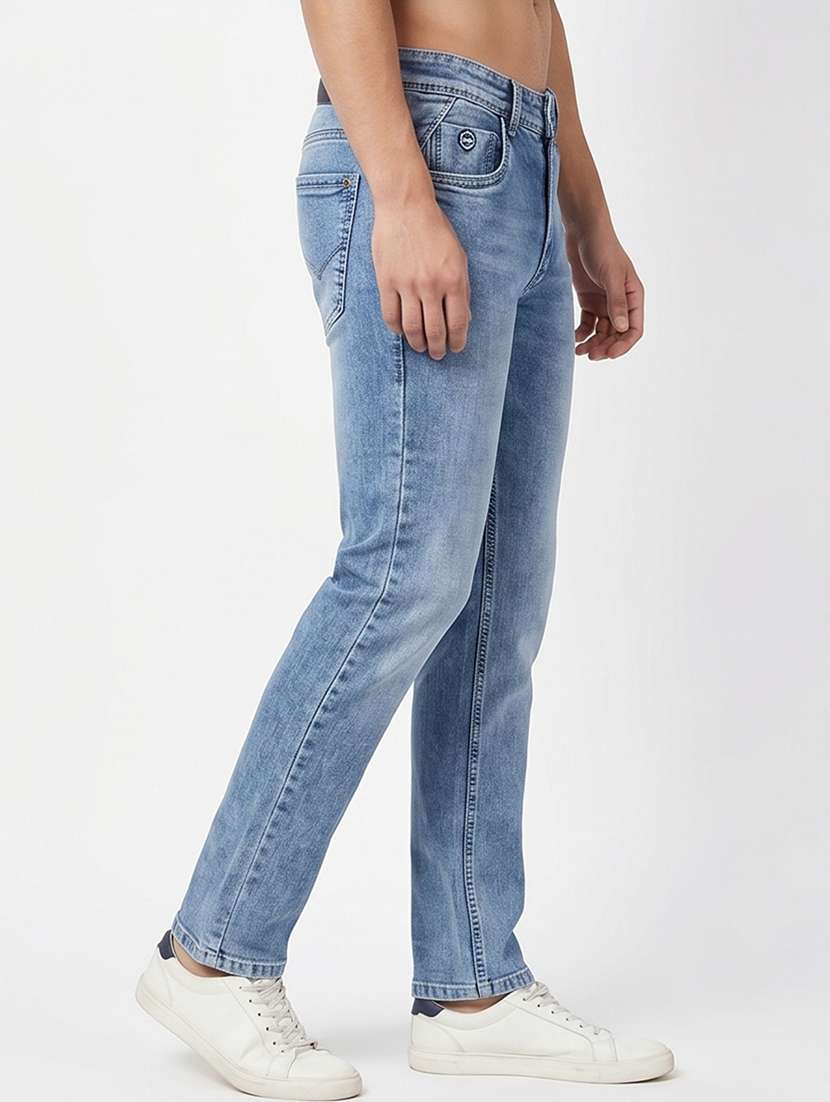 Men Washed Mid Rise Slim Fit Jeans - 22460220 -  Standard Image - 2