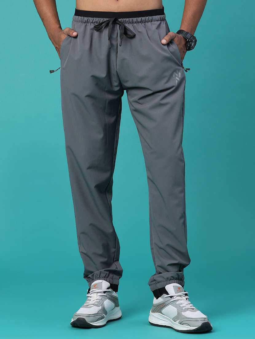 men solid mid rise regular fit jogger - 22460403 -  Standard Image - 2