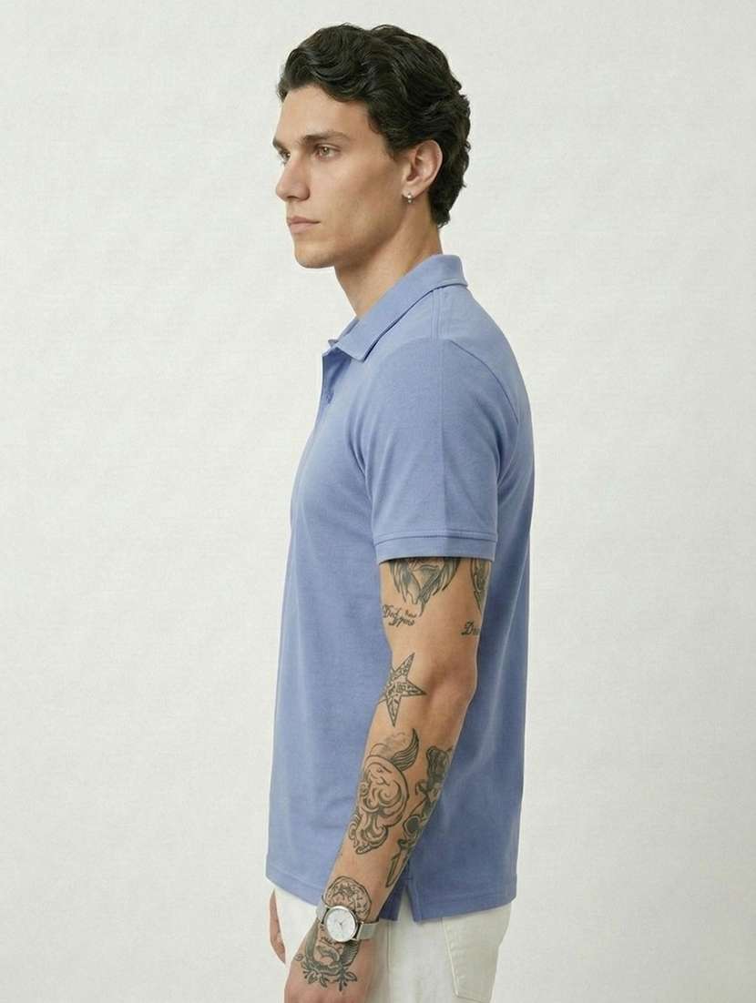 men solid short sleeve regular fit polo t-shirt - 22460547 -  Standard Image - 2