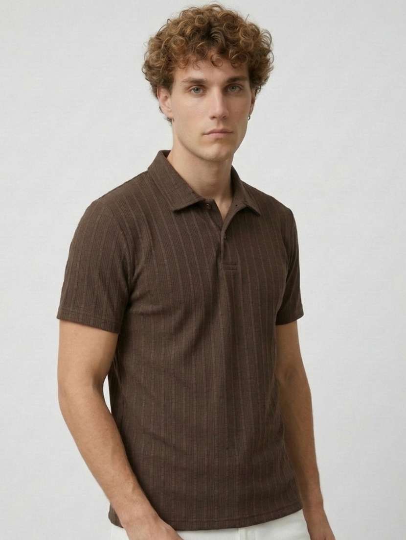 men self design short sleeve regular fit polo t-shirt - 22460564 -  Standard Image - 2