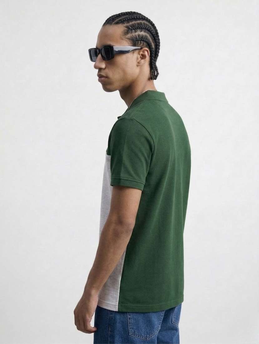 men color block short sleeve regular fit polo t-shirt - 22460572 -  Standard Image - 2