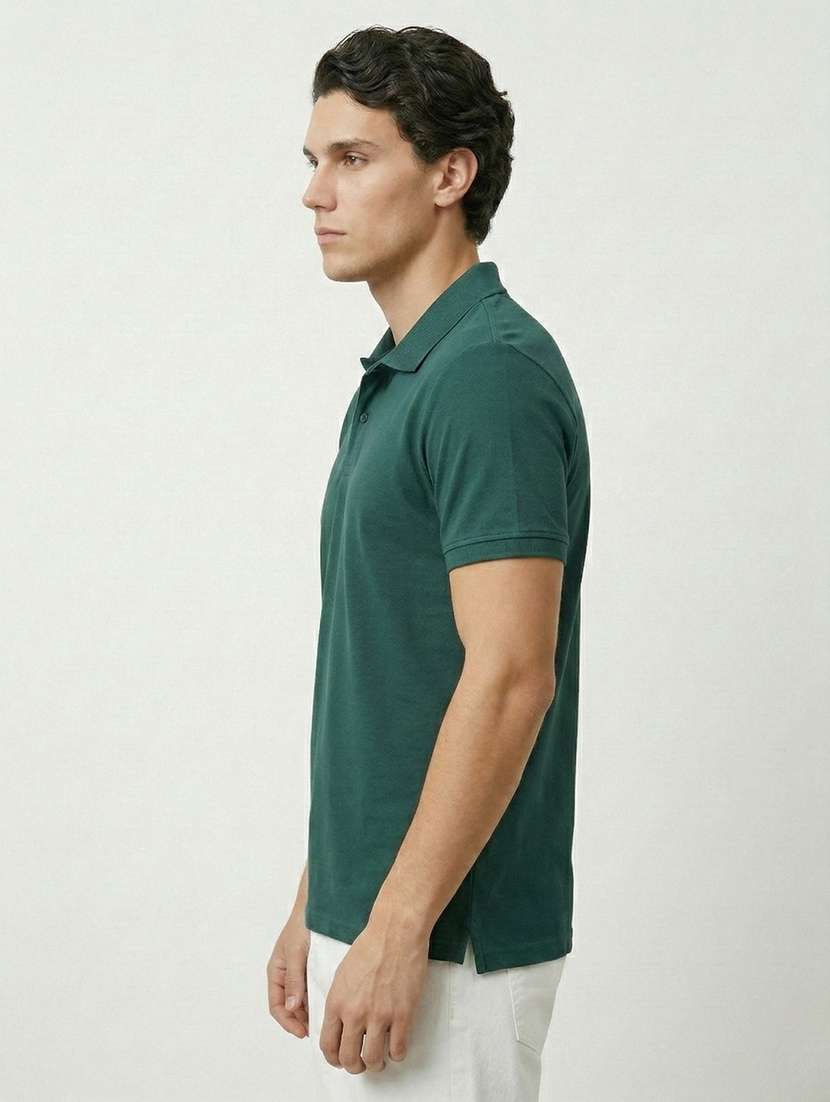 men solid short sleeve regular fit polo t-shirt - 22460622 -  Standard Image - 2