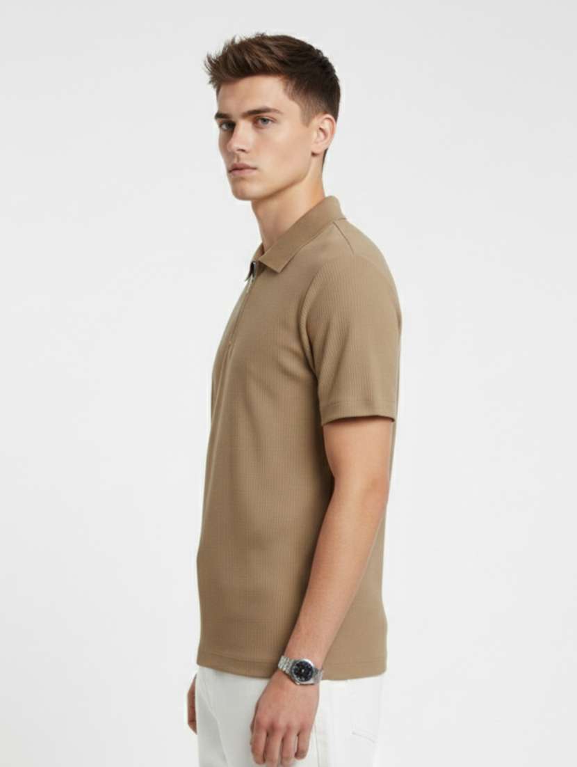 men solid short sleeve regular fit polo t-shirt - 22460635 -  Standard Image - 2