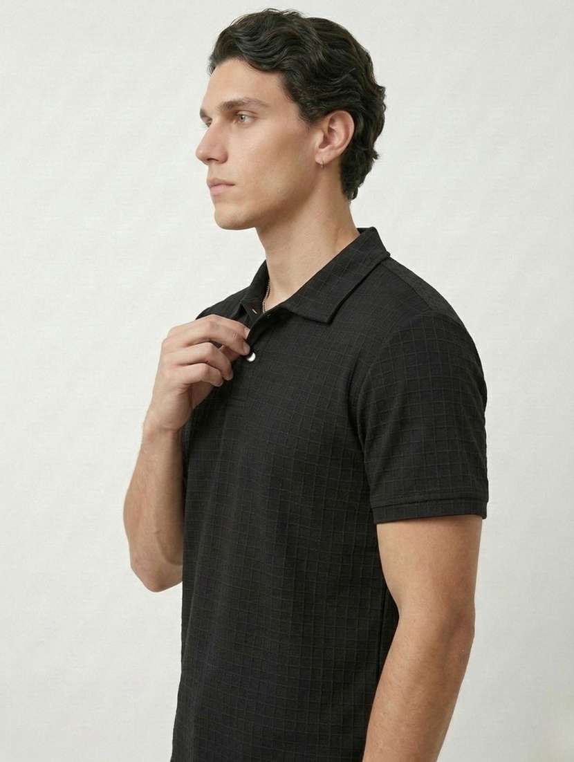 men self design short sleeve regular fit polo t-shirt - 22460648 -  Standard Image - 2