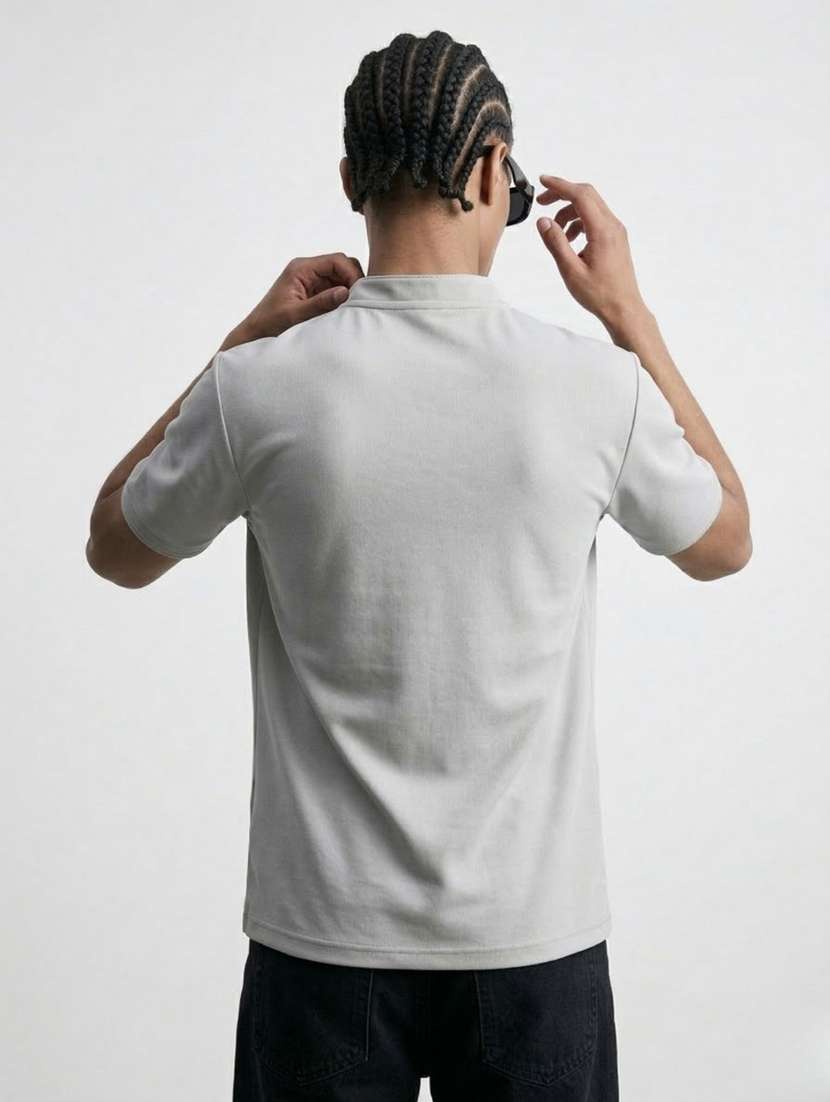 men solid short sleeve regular fit t-shirha - 22460679 -  Standard Image - 2