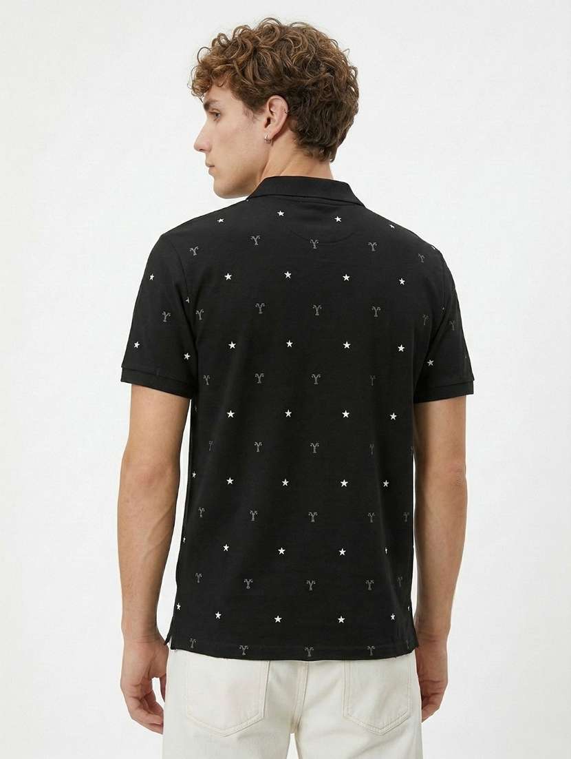men printed short sleeve regular fit polo t-shirt - 22460680 -  Standard Image - 2
