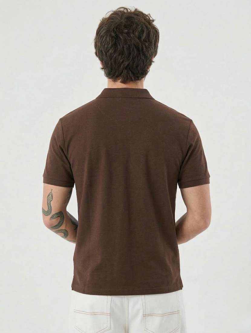 men striped short sleeve regular fit polo t-shirt - 22460695 -  Standard Image - 2