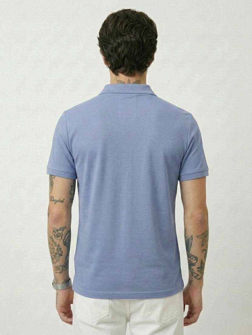 men solid short sleeve regular fit polo t-shirt - 22460707 -  Standard Image - 2
