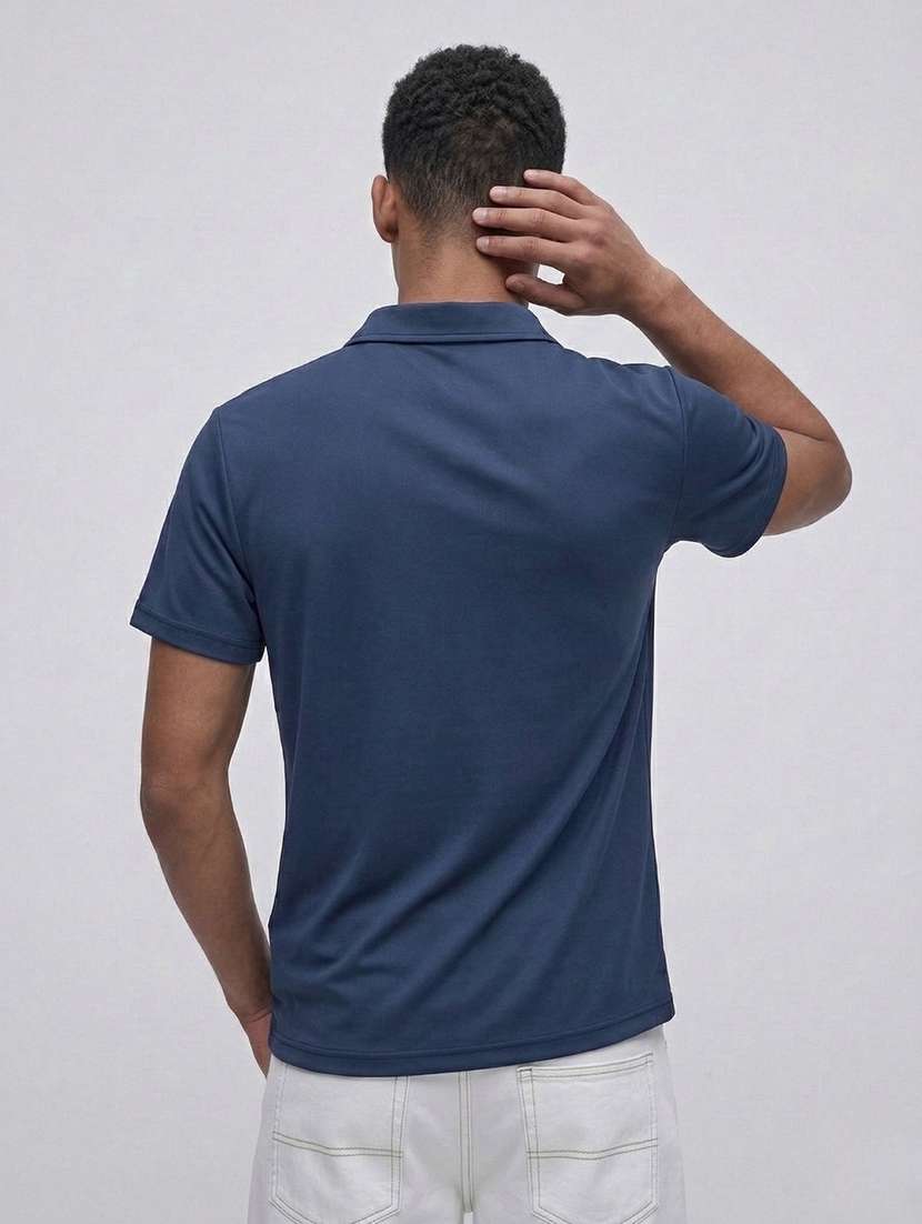 men solid short sleeve regular fit polo t-shirt - 22460709 -  Standard Image - 2