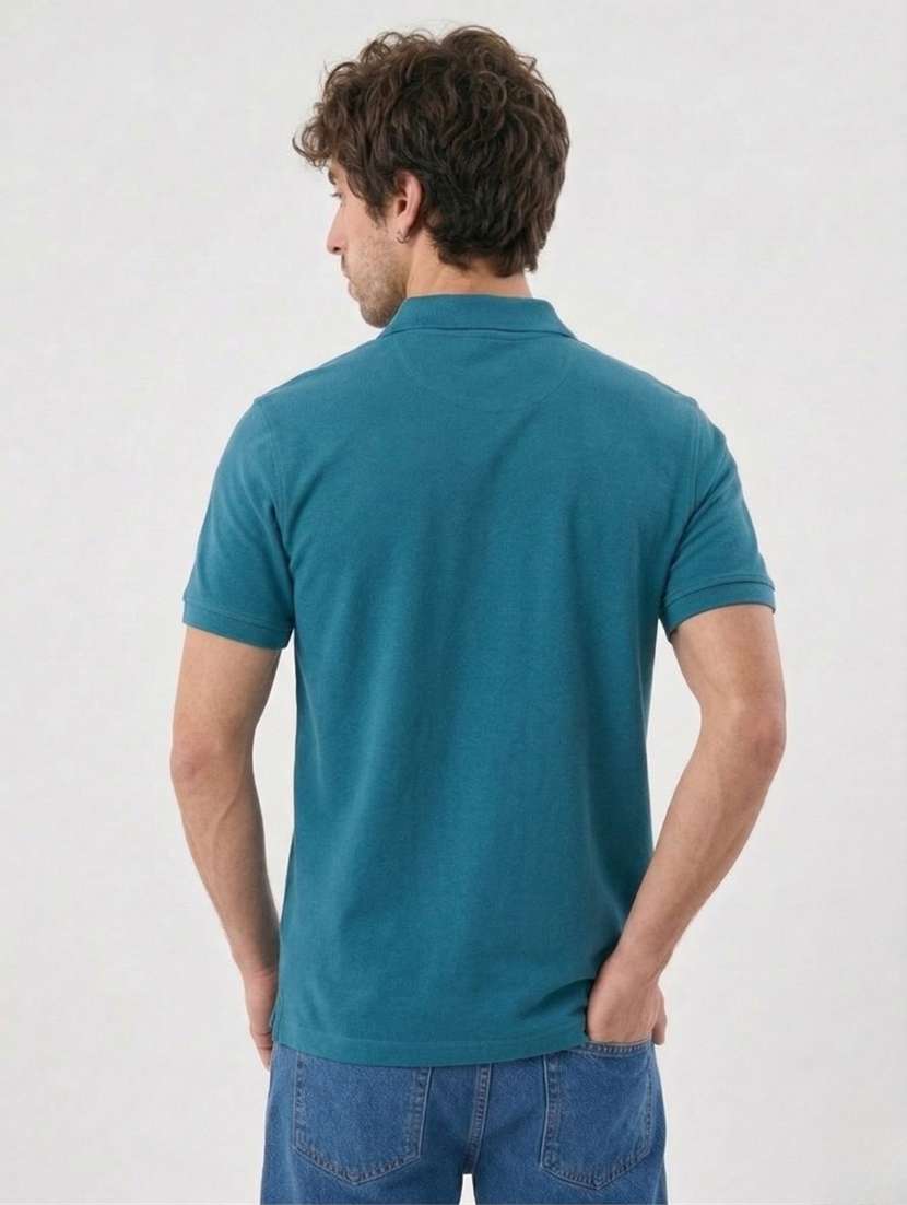 men color block short sleeve regular fit polo t-shirt - 22460734 -  Standard Image - 2