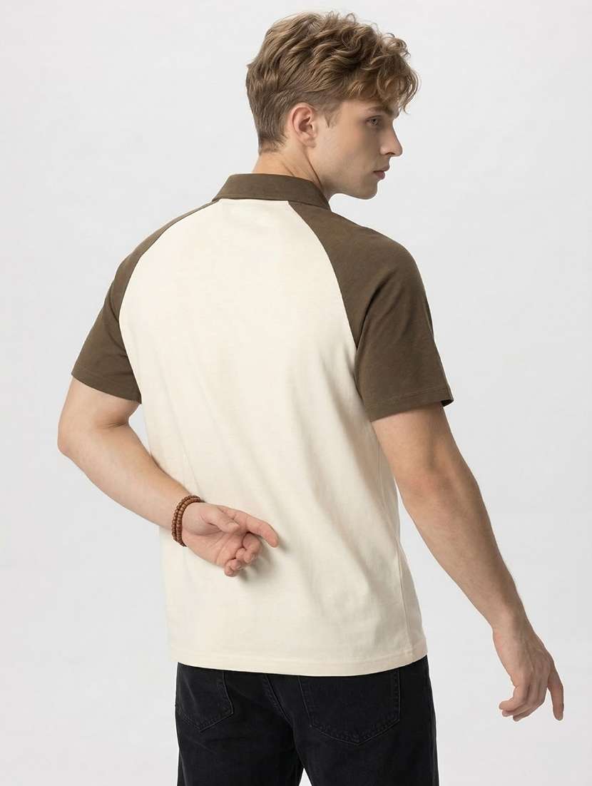 men color block short sleeve regular fit polo t-shirt - 22460741 -  Standard Image - 2