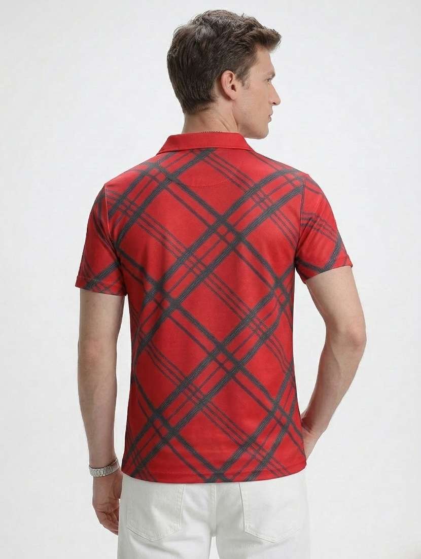 men printed short sleeve regular fit polo t-shirt - 22460752 -  Standard Image - 2