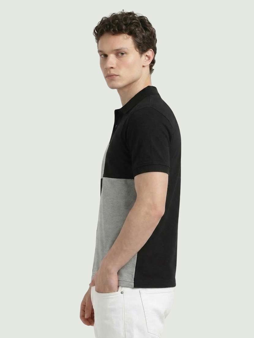 men color block short sleeve regular fit polo t-shirt - 22460764 -  Standard Image - 2