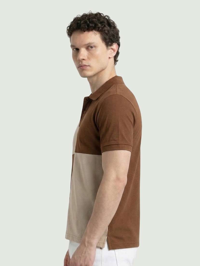 men color block short sleeve regular fit polo t-shirt - 22460765 -  Standard Image - 2