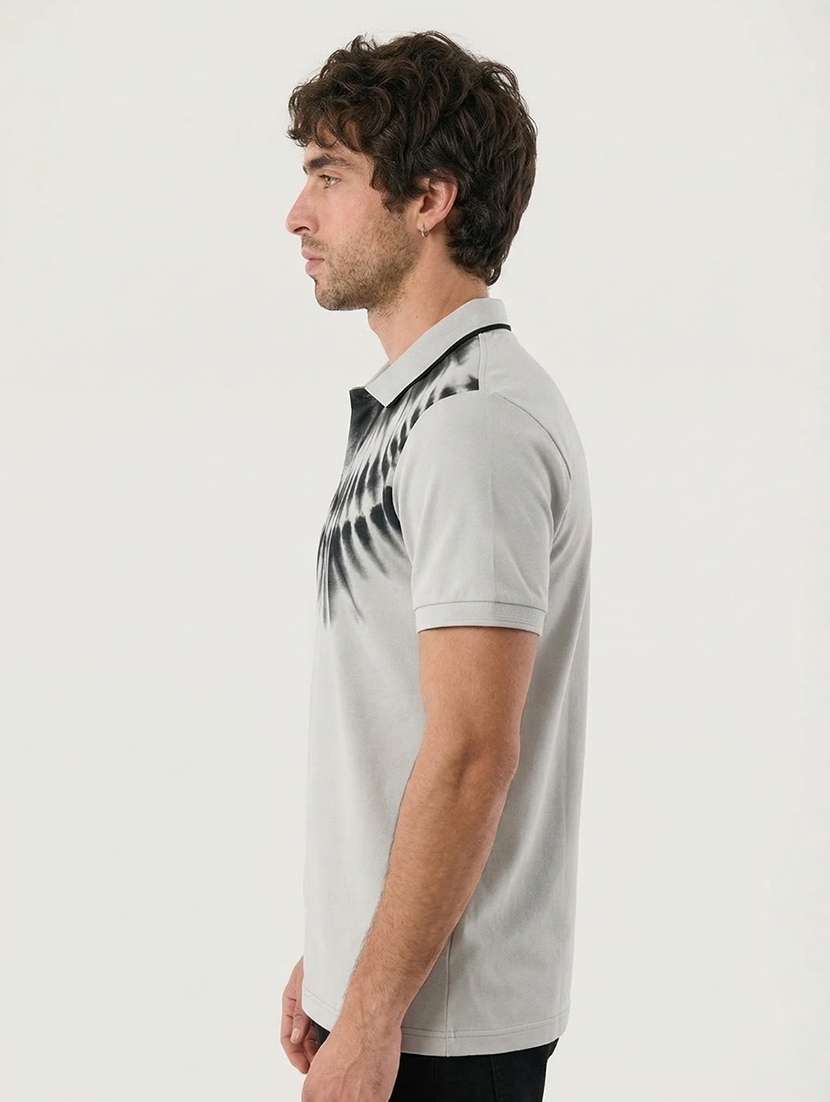 men printed short sleeve regular fit polo t-shirt - 22460780 -  Standard Image - 2