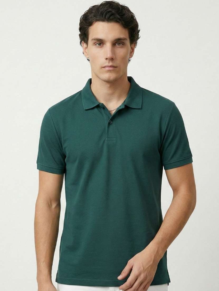 men solid short sleeve regular fit polo t-shirt - 22460782 -  Standard Image - 2
