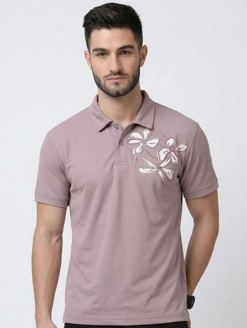 men printed short sleeve regular fit polo t-shirt - 22460859 -  Standard Image - 2