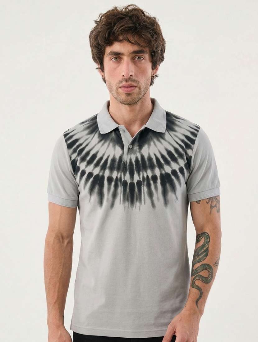 men printed short sleeve regular fit polo t-shirt - 22460860 -  Standard Image - 2