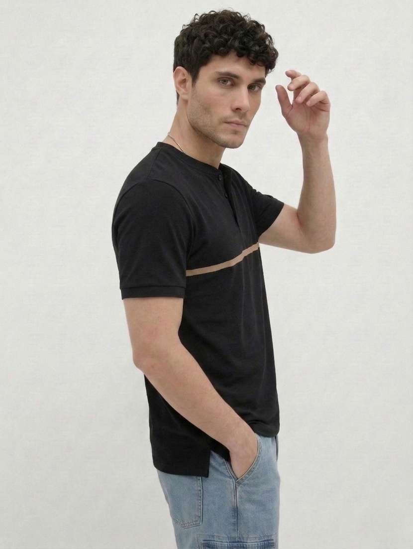 men solid short sleeve regular fit t-shirt - 22460917 -  Standard Image - 2