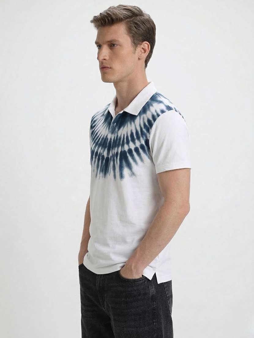 men printed short sleeve regular fit polo t-shirt - 22460941 -  Standard Image - 2