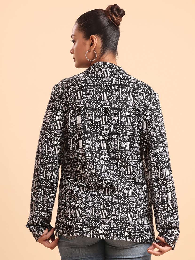 black cotton jacket - 22461015 -  Standard Image - 2