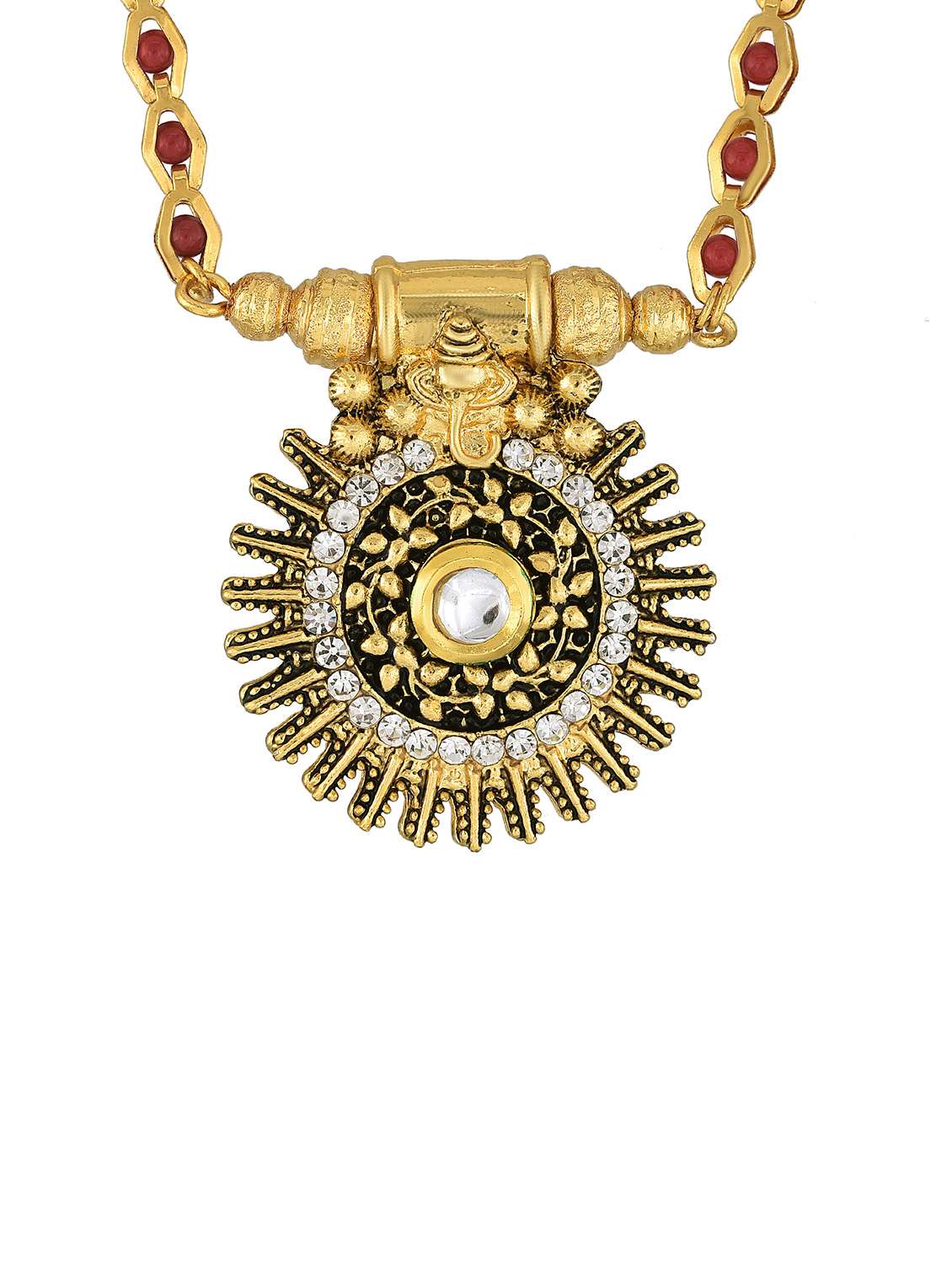 women gold beads mangalsutra - 22461018 -  Standard Image - 2