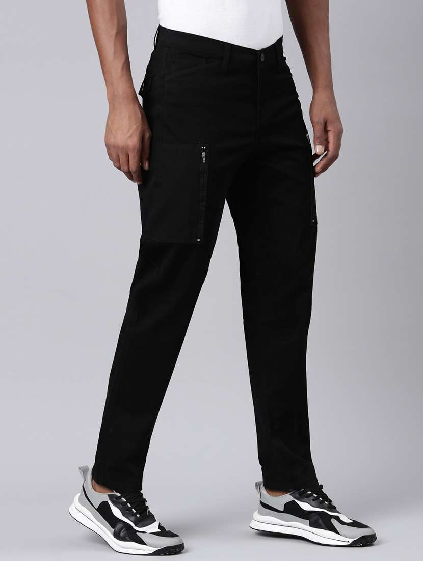 men solid mid rise regular fit cargo  - 22461034 -  Standard Image - 2