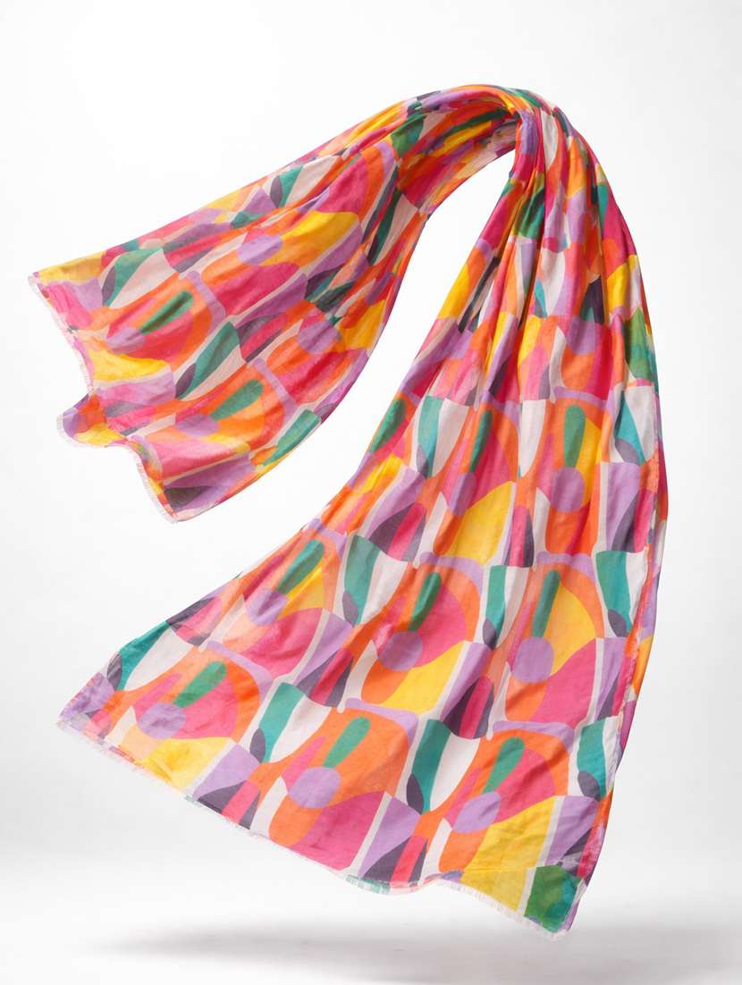 Women Abstract Printed Scarf - 22461162 -  Standard Image - 2