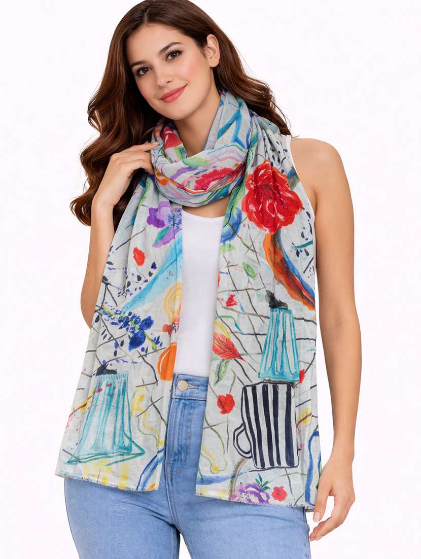 women printed scarf