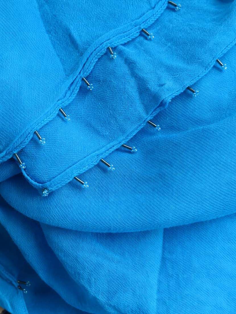 women blue wool scarf - 22461221 -  Standard Image - 2