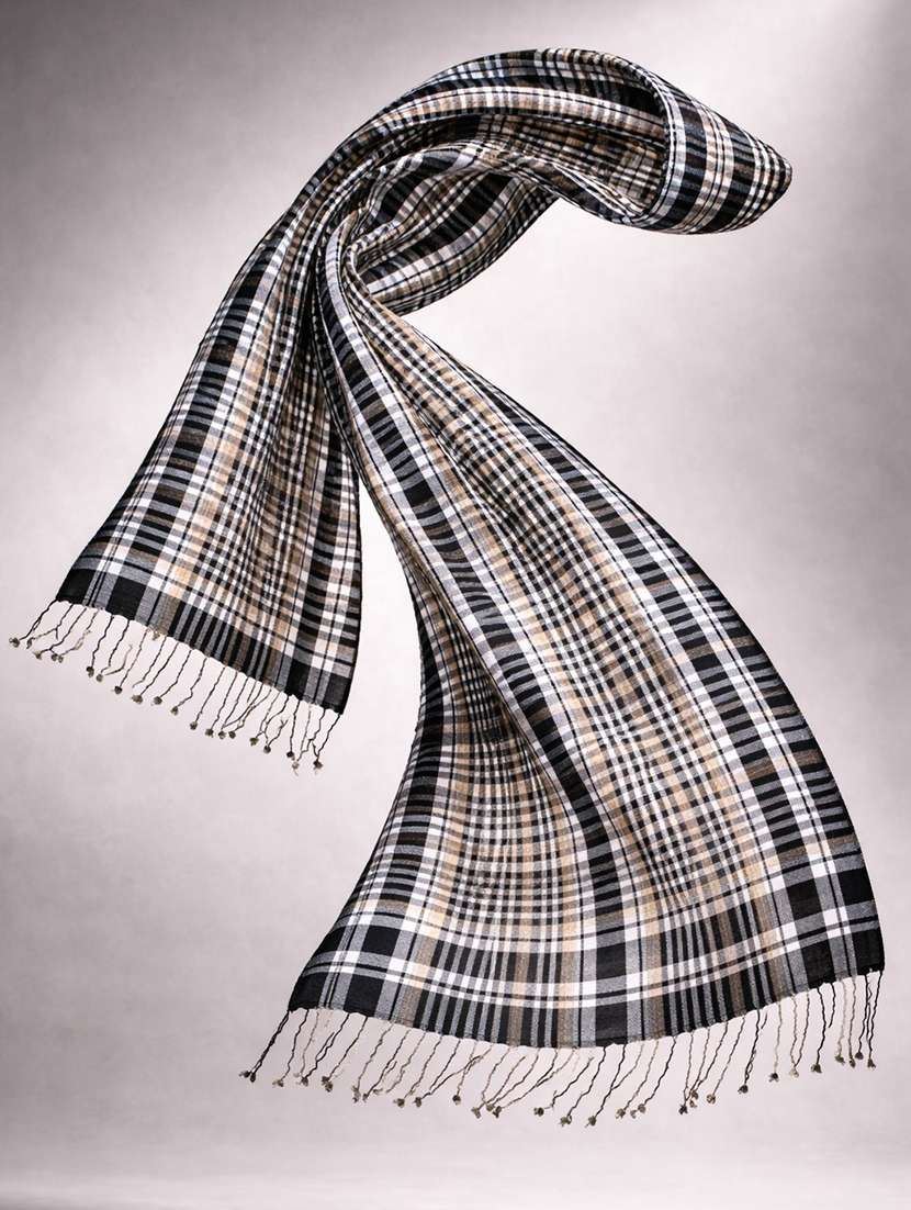 women checkered viscose scarf - 22461224 -  Standard Image - 2