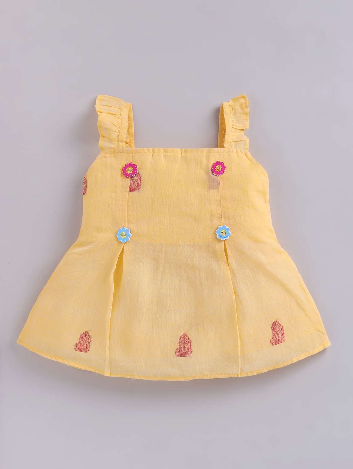 girls yellow cotton shorts & top set co-ord set - 22461233 -  Standard Image - 2