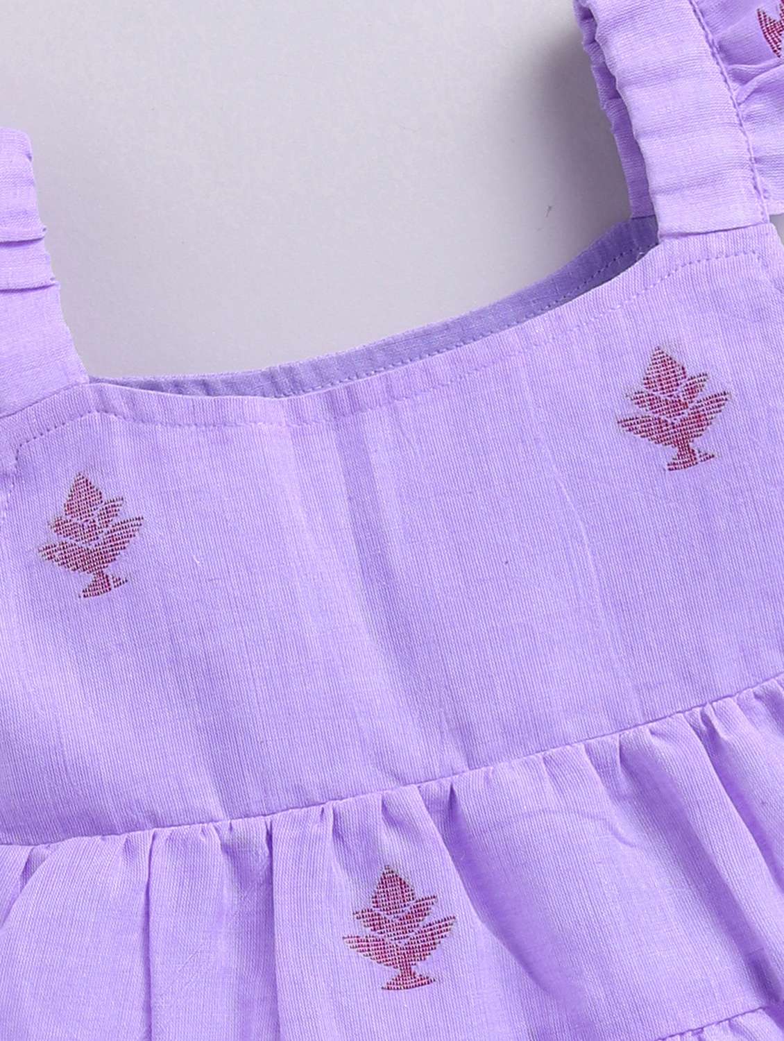 girl  pink denim frock - 22461245 -  Standard Image - 2
