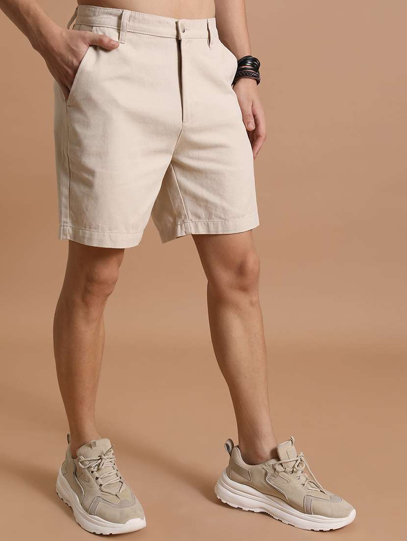 men solid mid rise regular fit shorts - 22462176 -  Standard Image - 2
