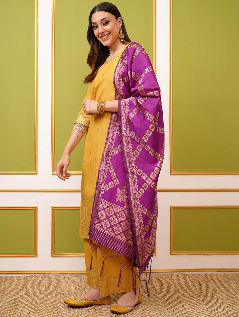 women yellow kurta palazzo set set - 22462199 -  Standard Image - 2