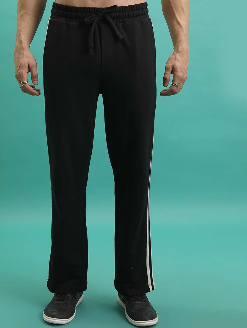 men side taped mid rise full length track pant - 22462207 -  Standard Image - 2