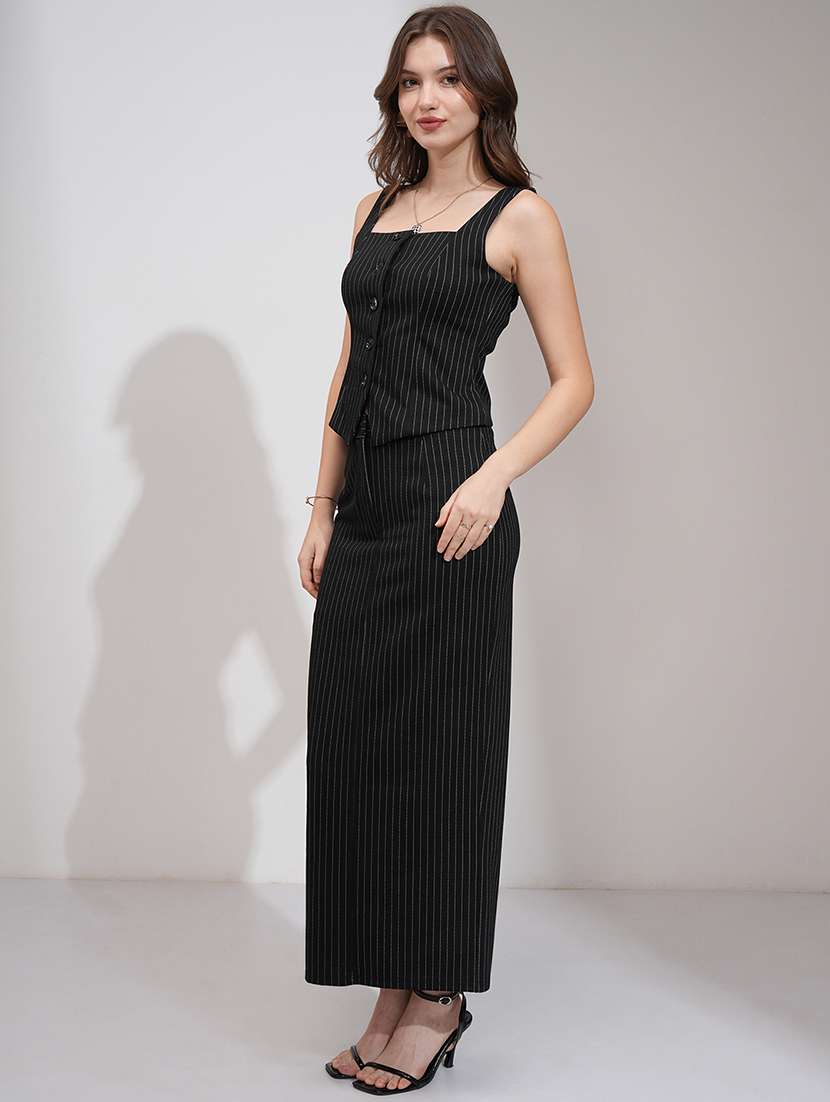 women striped top and skirt co-ord set - 22462218 -  Standard Image - 2