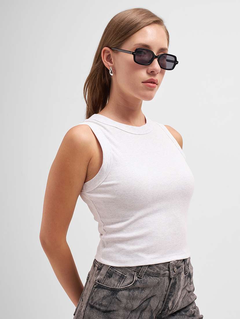 women solid sleeveless tank top - 22462278 -  Standard Image - 2