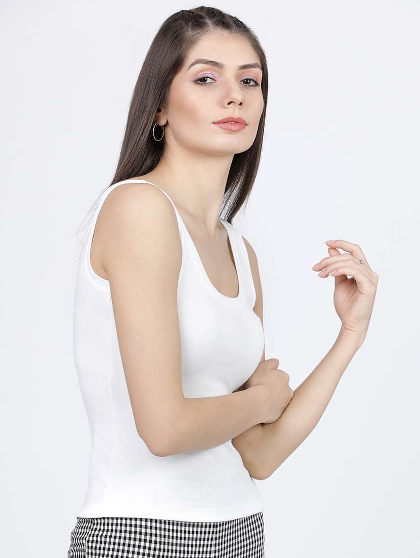 women solid sleeveless tank top - 22462326 -  Standard Image - 2