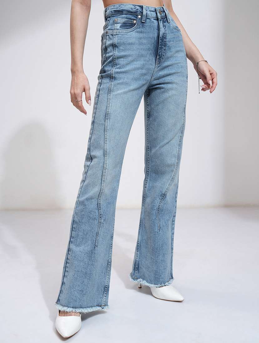 women blue cotton jeans - 22462430 -  Standard Image - 2