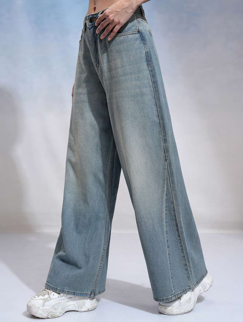 women blue cotton jean - 22462439 -  Standard Image - 2